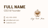 Coffee Wine Glass Business Card