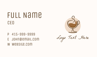 Coffee Wine Glass Business Card Image Preview