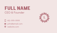 Pink Feminine Letter Business Card Design