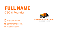 Orange Courier Truck Business Card