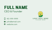 Eco Leaf Lightbulb Business Card Design