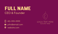 Gold Leaf Female Face  Business Card