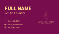 Gold Leaf Female Face  Business Card Design