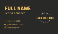 Rustic Firm Wordmark  Business Card