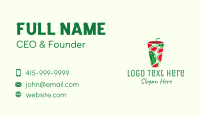 Watermelon Tropical Drink Business Card Design