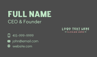 Generic Kiddie Wordmark Business Card