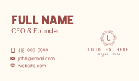 Flower Wreath Lettermark Business Card