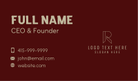Letter R Carpentry Business Card