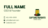 Vegetable Juice Jar Business Card