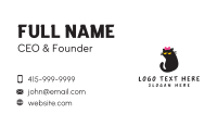 Pet Cat Ribbon Business Card