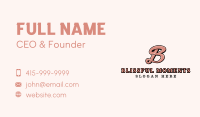 Stylish Salon Beauty Letter B Business Card Image Preview
