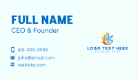Fire Ice Air Condition Business Card