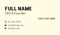 Rustic Business Card example 2