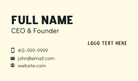 Rustic Handwritten Wordmark Business Card