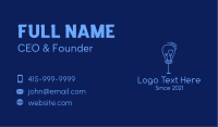 Blue Standing Light Bulb  Business Card
