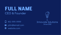 Blue Standing Light Bulb  Business Card Design