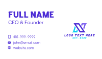 Cyber Gaming Letter N Business Card