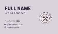 Hammer Wood Construction Badge Business Card