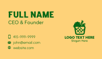 Green Vegetable Basket Business Card Design