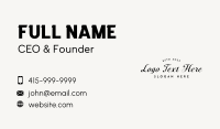 Elegant Cursive Script Business Card