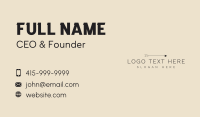 Elegant Arrow Wordmark Business Card Design