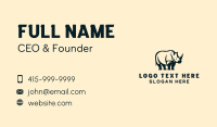 Wild Rhino Animal Business Card Design