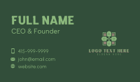 Shovel Leaf Pattern Business Card Design