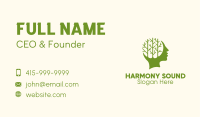 Green Head Tree Business Card Design
