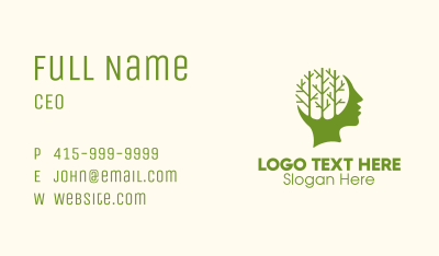 Green Head Tree Business Card