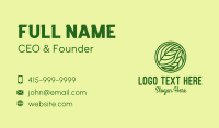 Organic Green Leaf Business Card