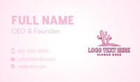 Pink Cactus Desert Business Card Image Preview