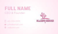 Pink Cactus Desert Business Card Image Preview