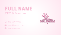 Pink Cactus Desert Business Card Image Preview