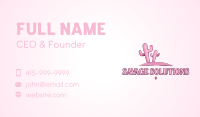 Pink Cactus Desert Business Card Image Preview