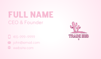 Pink Cactus Desert Business Card Image Preview