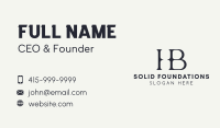 Financial Consultant H & B Business Card