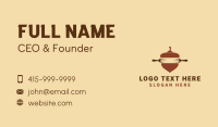 Brown Acorn Rolling Pin Business Card