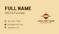 Brown Acorn Rolling Pin Business Card Design