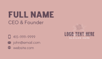 Feminine Flower Wordmark Business Card