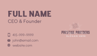 Feminine Flower Wordmark Business Card