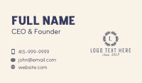 Natural Berry Wreath Business Card