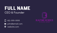 Gradient Letter B Geometric Business Card Image Preview