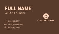 Brown Ram Head Letter E Business Card Design