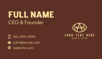 American Football Letter A Business Card