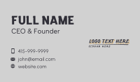 Casual Business Card example 3