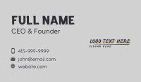 Urban Casual Wordmark Business Card