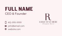 Fashion Boutique Letter R  Business Card