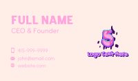 Pop Graffiti Art Number 5 Business Card Design