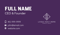 White Tile Letter S  Business Card Design