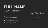 Handwritten Line Wordmark Business Card